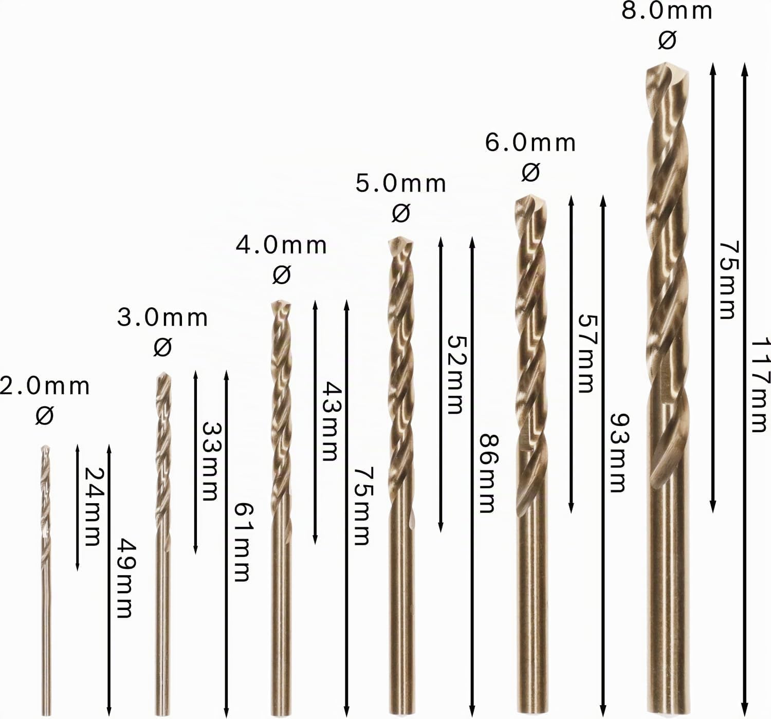 Bosch 6pcs Robust Line Stainless Steel HSS-Co Twist Drill Bit Set ( 2607019924 )