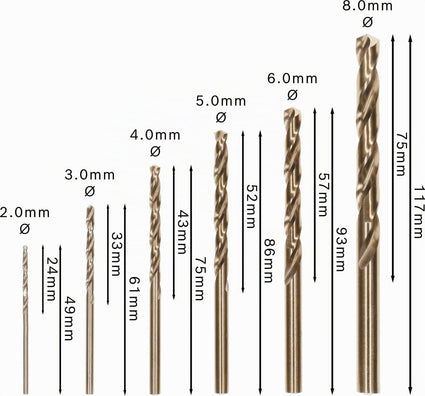 Bosch 6pcs Robust Line Stainless Steel HSS-Co Twist Drill Bit Set ( 2607019924 )