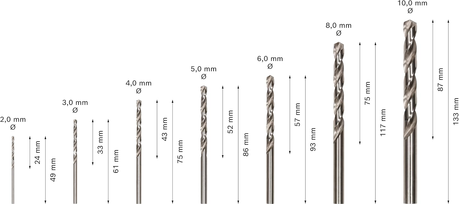 Bosch PRO Stainless Steel HSS-Co Twist Drill Bit Set Mini X Line 7pcs ( 2608589296 )