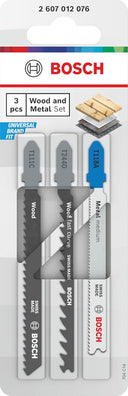 Bosch 3x Wood & Metal Jigsaw Blade Set ( 2607012076 / 2607010515 )
