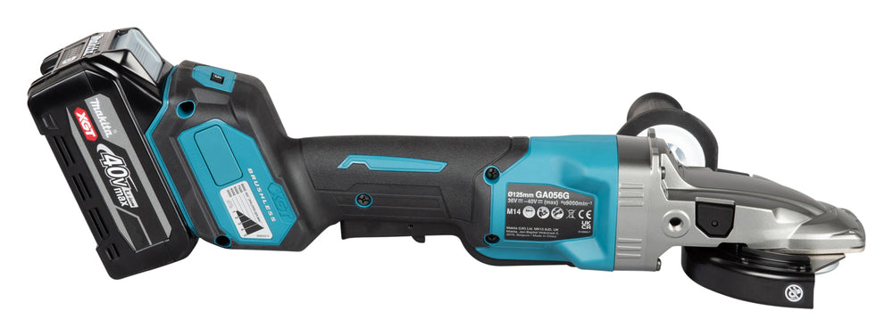 MAKITA GA056GZ 5” Cordless Brushless Flat-Head Angle Grinder 40Vmax XGT ( Bare Tool )