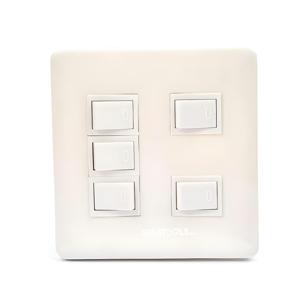 Surer 1364-C 5-Gang Single Pole Switches With Wall Plate – GIGATOOLS ...