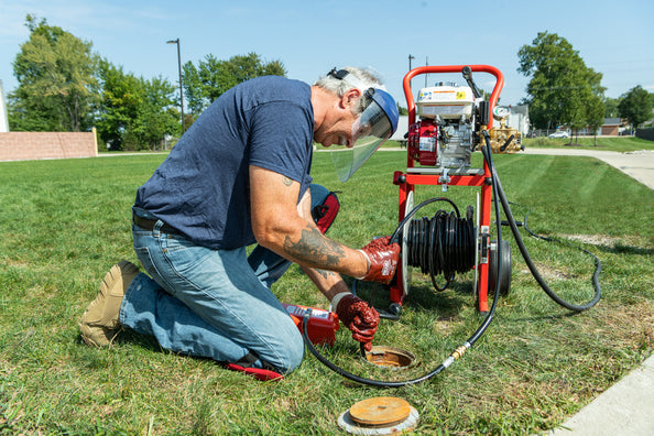 Ridgid KJ-2200 C Water Jetter Pressure Washer, with Cart and Jet Hose (63882)