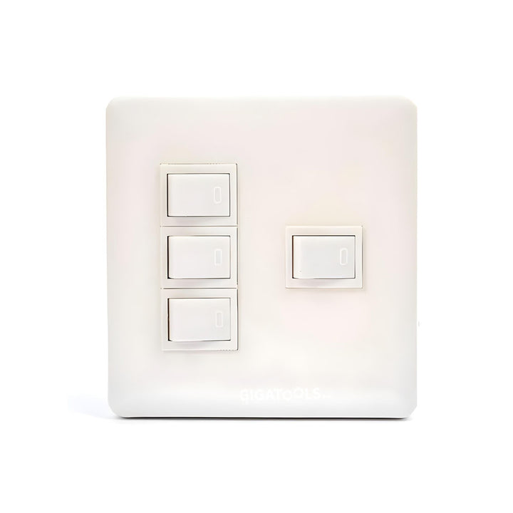 Surer 1364-A 4 Gang Single Pole Switches With Wall Plate – GIGATOOLS ...
