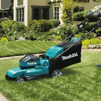 Makita LM002JM101 Cordless Brushless Lawn Mower 530mm (21″) 64V Battery Powered (Kit Set)