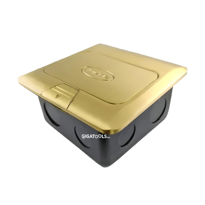 Surer 1017 2-Gang Square Pop-up Floor Outlet w/ Ground 10A 250V ...