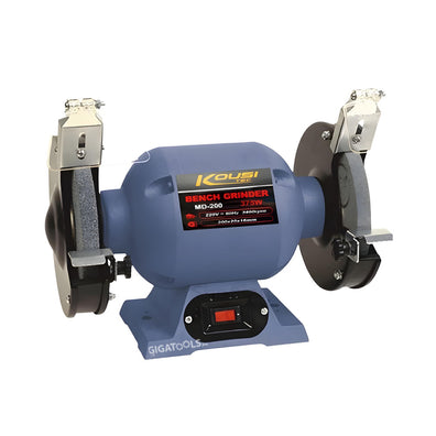 KOUSI TEC Bench Grinder, Single Phase 220V 60Hz 3450 RPM