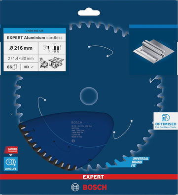 Bosch EXPERT Aluminum Circular Saw Blade For Wood 216mm x 66T ( 2608902124 / 2608644544 )