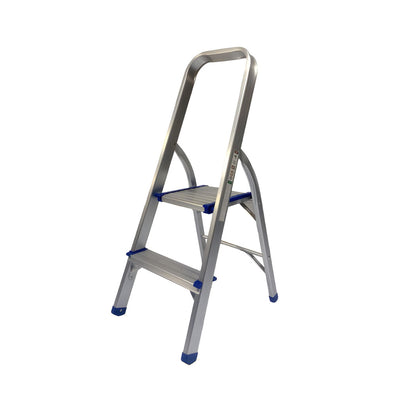 KRUGER Aluminum Step Ladder With Handrail & Platform 330LB/150Kg
