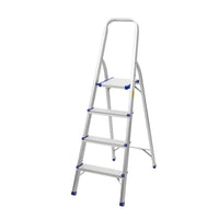 KRUGER Aluminum Step Ladder With Handrail & Platform 330LB/150Kg