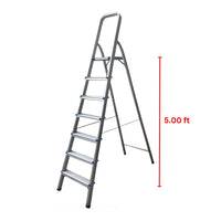KRUGER Aluminum Step Ladder With Handrail & Platform 330LB/150Kg