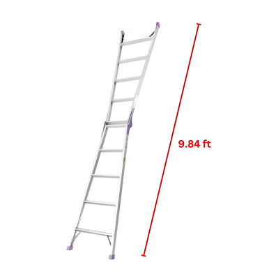 KRUGER Aluminum Dual Purpose Ladder, 330Lb/150Kg