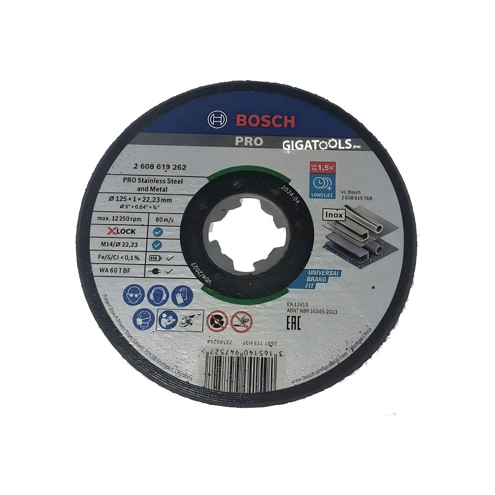 Bosch 5-inch ( 125mm ) X-LOCK Cutting Disc for Inox Cutting ( 2608619262 )