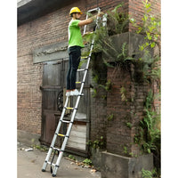 KRUGER Stainless Steel Single Side Telescopic Ladder