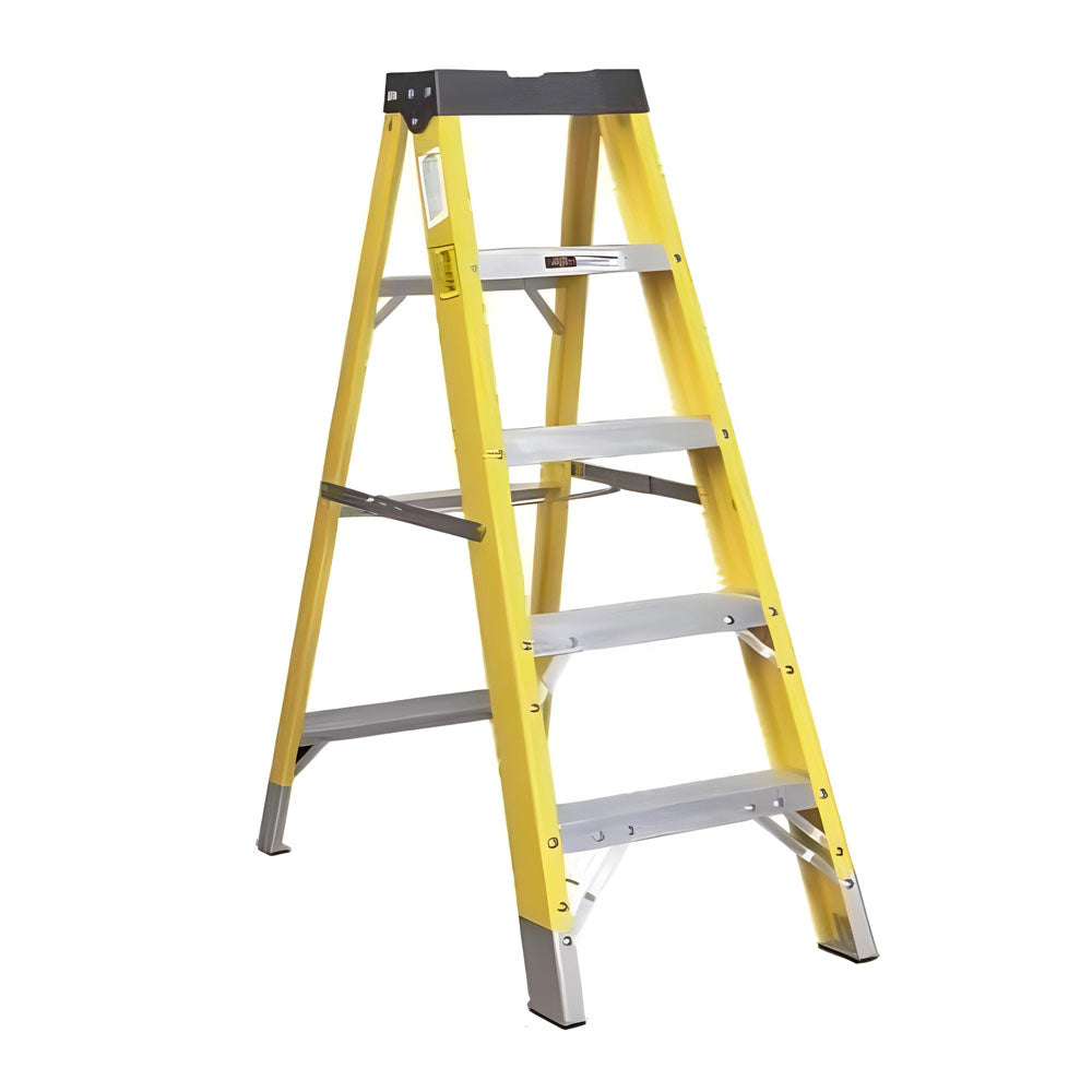 KRUGER Fiberglass Rail Single Side Step Ladder (Red) – GIGATOOLS ...