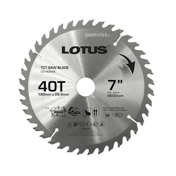 Lotus LT7-40WSX TCT Saw Blade 7" 40T (Wood)