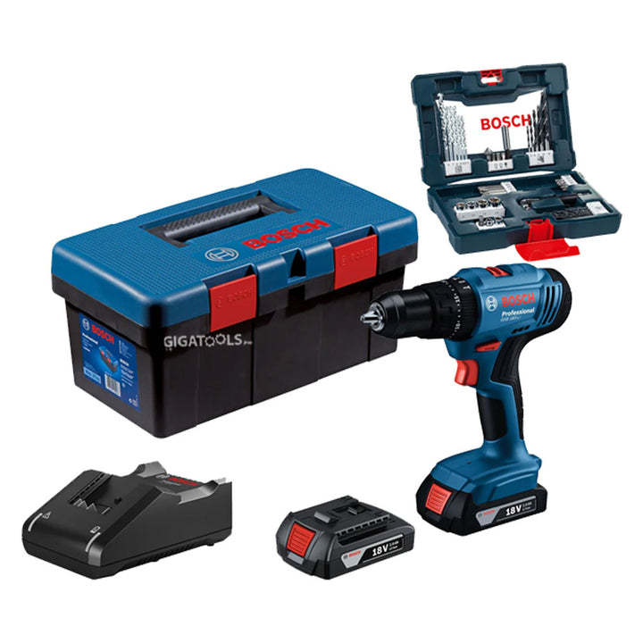 New Bosch GSB 183-LI Cordless Impact Drill / Driver 18V Kit Set in Fis ...