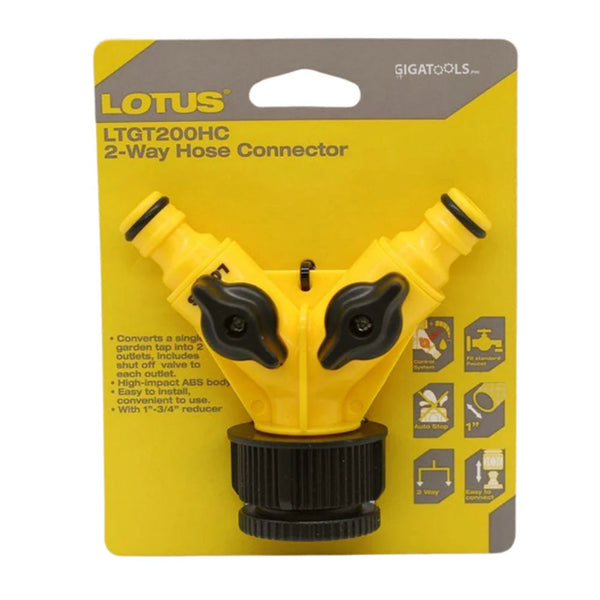 Lotus Hose Connector 2-WAY LTGT200HC - Watering Systems & Garden Hoses
