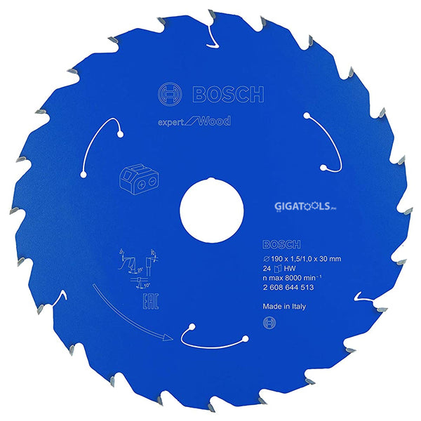 Bosch 7-1/4" ( 190mm ) 24T Expert for Wood Circular Saw Blade ( 2608644513 ) MADE IN ITALY