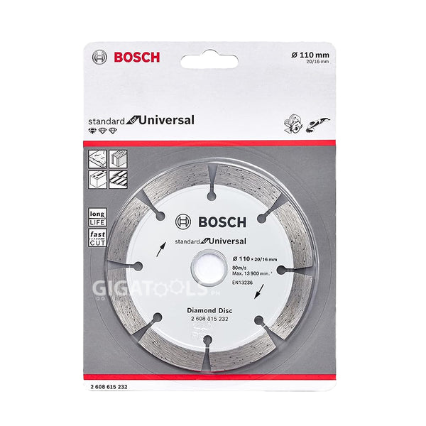 Bosch 4" Diamond Disc Standard Universal for Concrete, Stone, and Tiles (2608615232 )