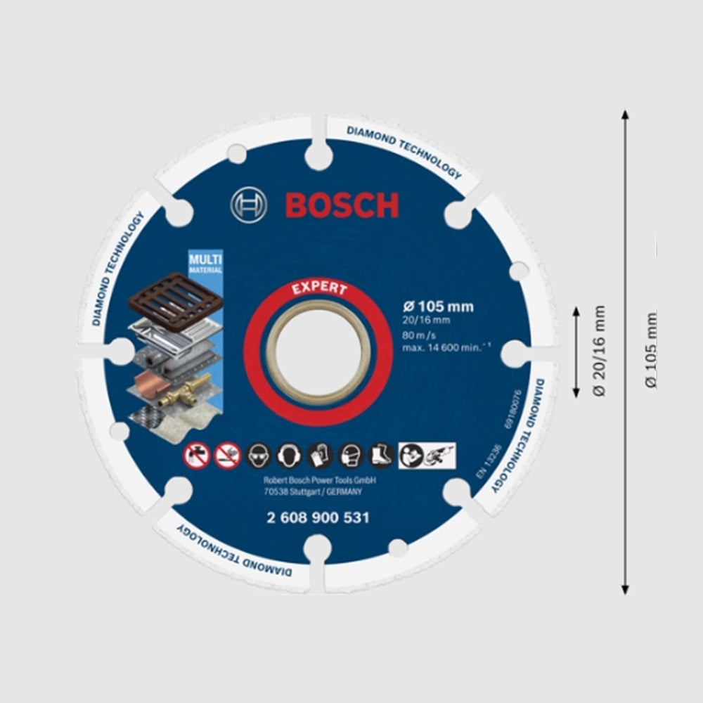 Bosch 4-inch (105mm) Expert Diamond Metal Wheel Cutting Disc ( 2608900531 )