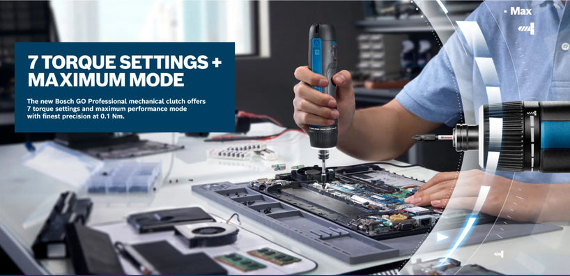 Bosch GO Gen 3 Corldess Screwdriver with Next Gen Mechanical Clutch and Universal bit Locker