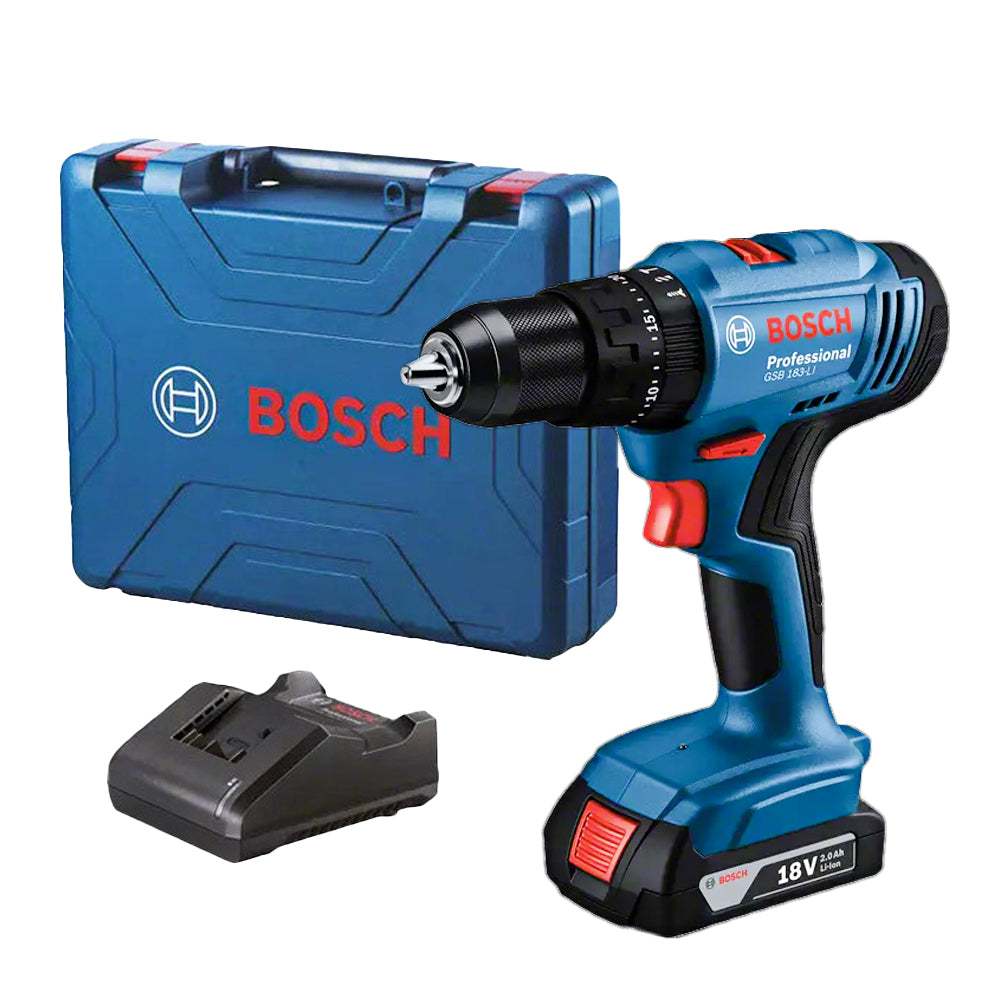 Bosch GSB 183-LI Cordless Impact Drill / Driver 18V Kit Set – GIGATOOLS ...
