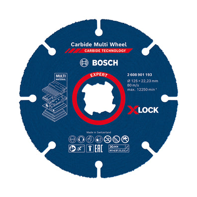 Bosch 125mm Carbide Multi-Wheel, X-Lock Cutting Disc (2608901193)