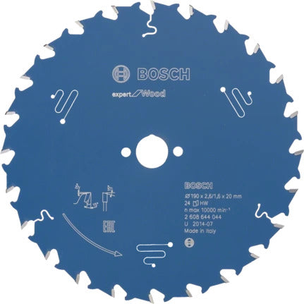 Bosch 7-1/2" ( 190mm ) 24T Expert for Wood Circular Saw blade ( 2608644044 ) MADE IN ITALY