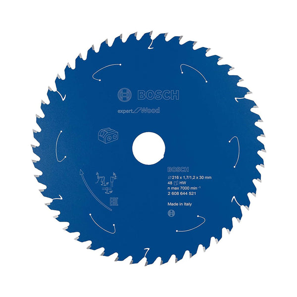 Bosch 8-1/2" ( 216mm ) 48T Expert for Wood Circular Saw blade ( 2608644521 ) MADE IN ITALY