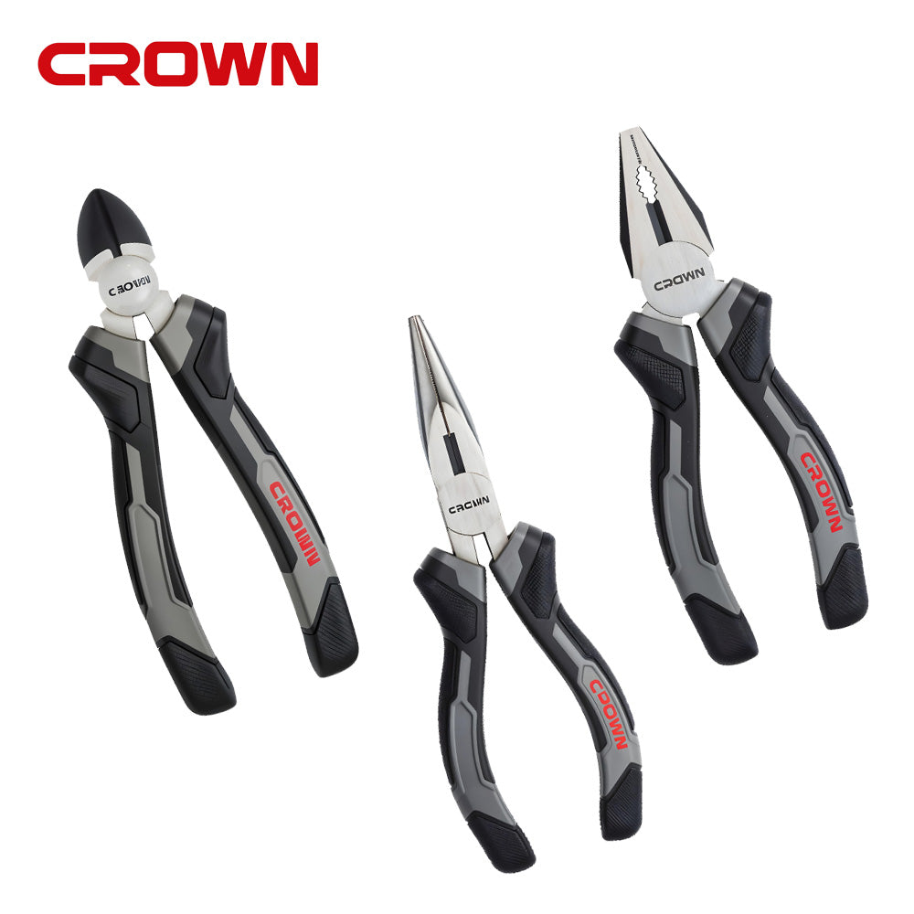 Crown Combination Pliers Diagonal Cutting Long Nose Pliers Crown Combination Pliers Diagonal Cutting Long Nose Pliers