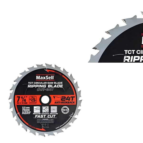 Maxsell CW7-24T 7 1/4" Tungsten Carbide Tip - Anti Kickback (Plywood, Wood W/Nails, Hard Wood)