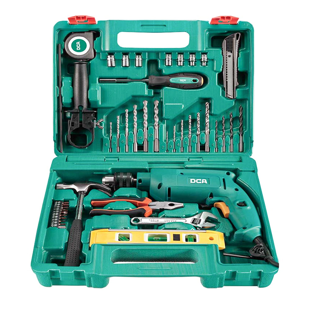 DCA AAZJ04-13 Impact Drill with Hand Tool Kit Set (500W)