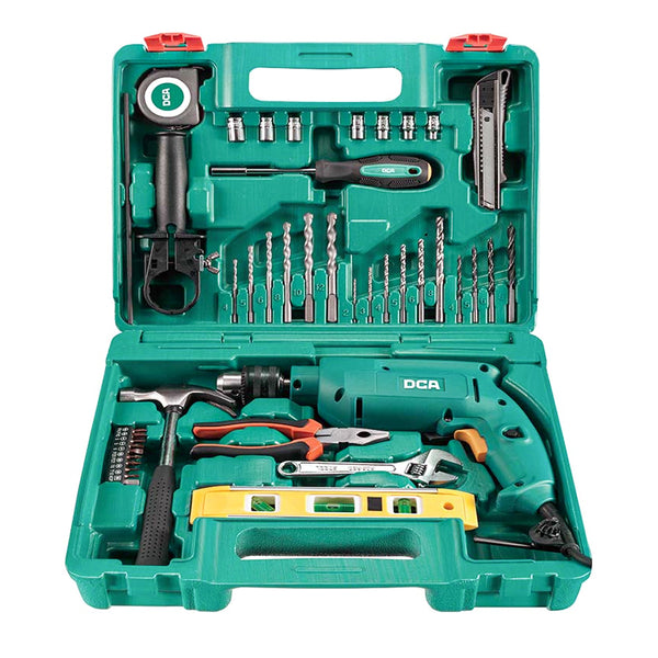 DCA AAZJ04-13 Impact Drill with Hand Tool Kit Set (500W)