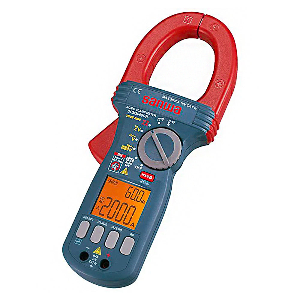 Sanwa DCM2000DR Clamp Meter AC/DC Max Current 2000A - CAT IV 1000V ...
