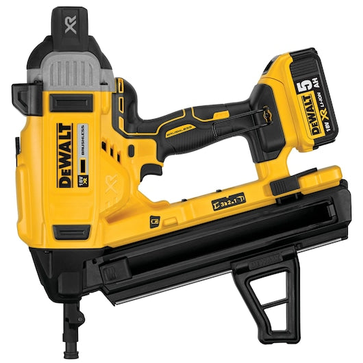 DeWalt DCN890P2 -QW Brushless Cordless Concrete Nailer, 2x 5Ah Battery, Kit Set