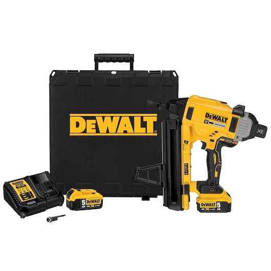 DeWalt DCN890P2 -QW Brushless Cordless Concrete Nailer, 2x 5Ah Battery, Kit Set