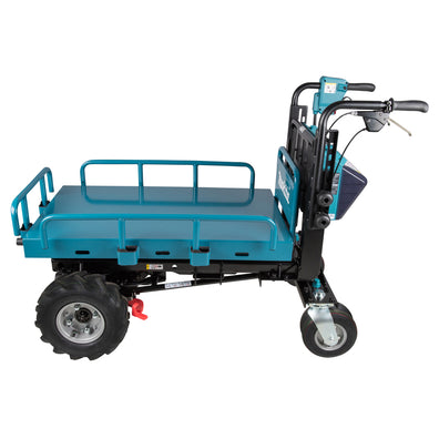 Makita DCU601Z Brushless Cordless 4-Wheel Battery Powered Wheelbarrow 18V X2 (36V) LXT, Electric Lift, 300 Kg Capacity (Bare Tool Only)