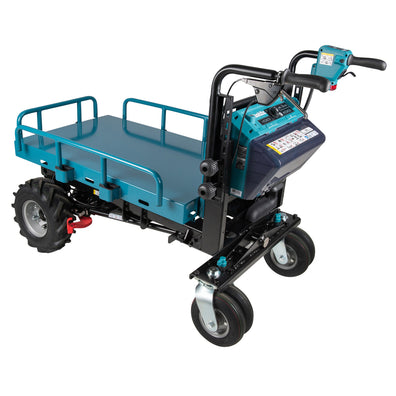 Makita DCU601Z Brushless Cordless 4-Wheel Battery Powered Wheelbarrow 18V X2 (36V) LXT, Electric Lift, 300 Kg Capacity (Bare Tool Only)