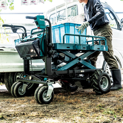 Makita DCU601Z Brushless Cordless 4-Wheel Battery Powered Wheelbarrow 18V X2 (36V) LXT, Electric Lift, 300 Kg Capacity (Bare Tool Only)