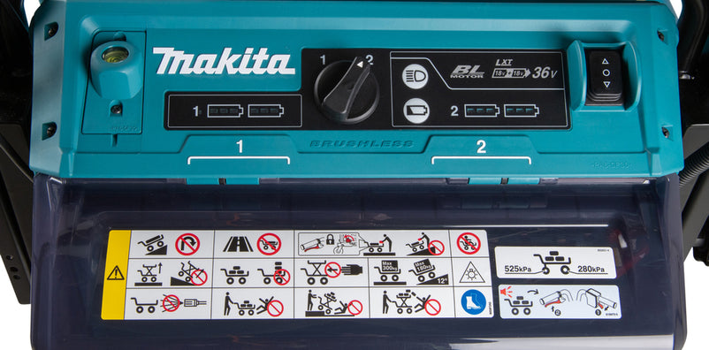 Makita DCU601Z Brushless Cordless 4-Wheel Battery Powered Wheelbarrow 18V X2 (36V) LXT, Electric Lift, 300 Kg Capacity (Bare Tool Only)