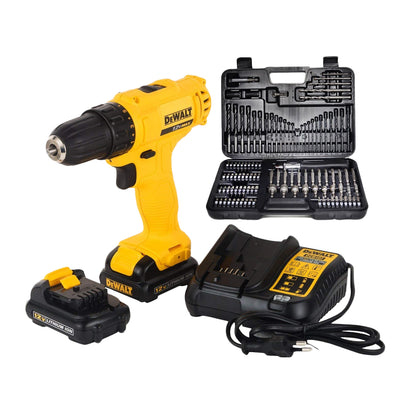 DeWalt DCD700S2A Cordless Drill Driver 12V with 109pcs Drill Bit Kit Set