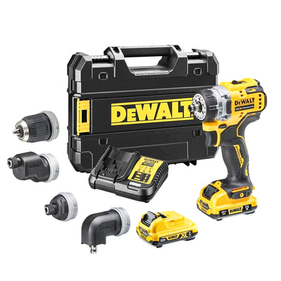 DeWalt DCD703D2 Brushless Cordless 5-in-1 Multi Head Drill/Driver 12V Kit Set DCD703