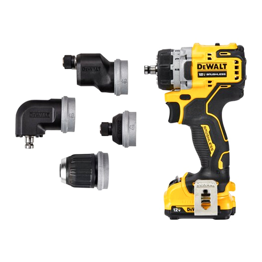 DeWalt DCD703D2 Brushless Cordless 5-in-1 Multi Head Drill/Driver 12V Kit Set DCD703