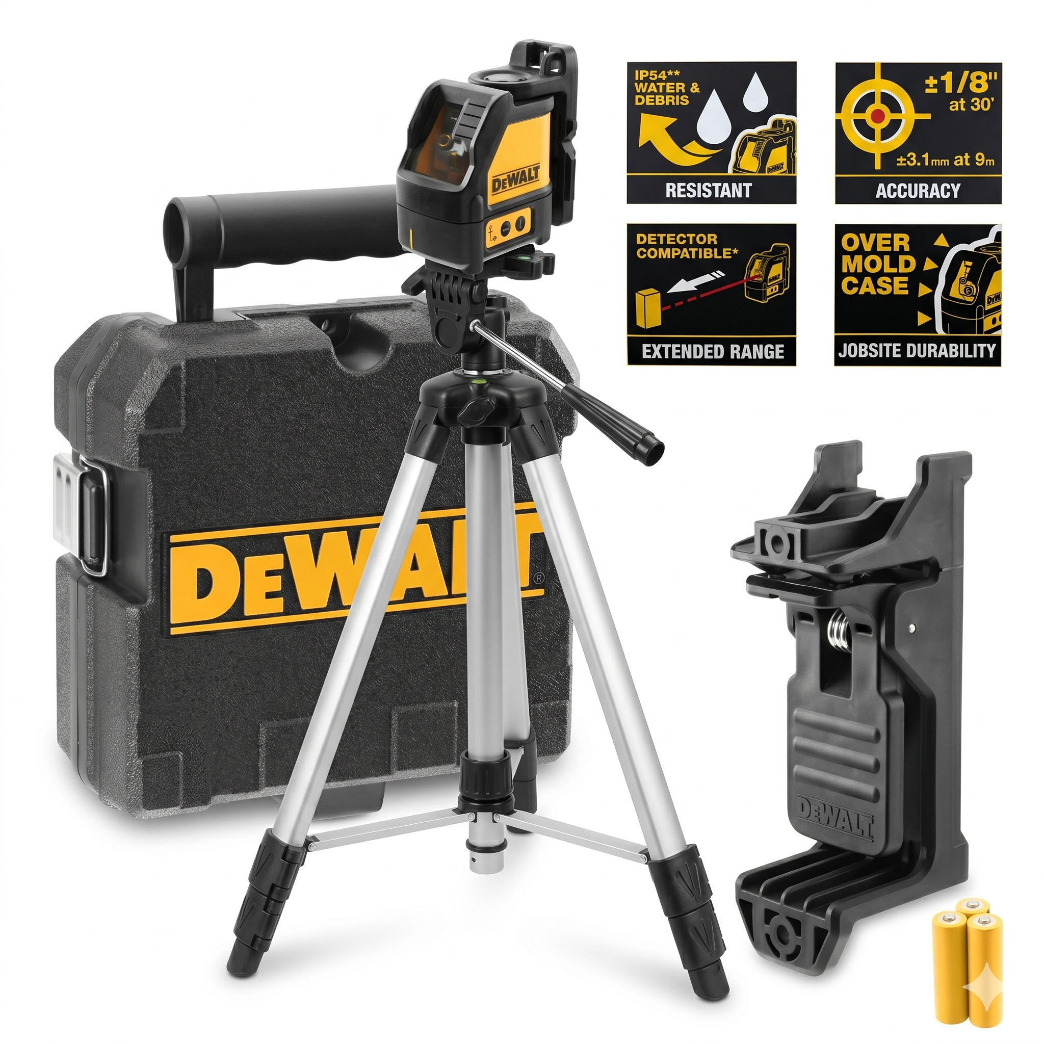 DeWalt 15-Meters Self-Leveling Cross Line Laser (DW088K) ( DW088K_1-77-201 )