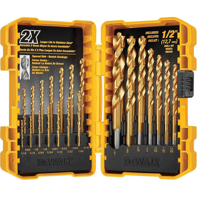 Dewalt DW1361 Titanium Nitrate Coated Drill Bit Set 21Pcs