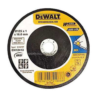 DeWalt DWA8063SIA-B1 5-inches Cutting Disc for Metal / Stainless INOX ( 5