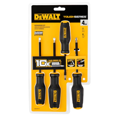 DeWalt 4pcs. Magnetic Max Fit Tip, Black Chrome Screw Driver Set, Tough Series (DWHT65101)