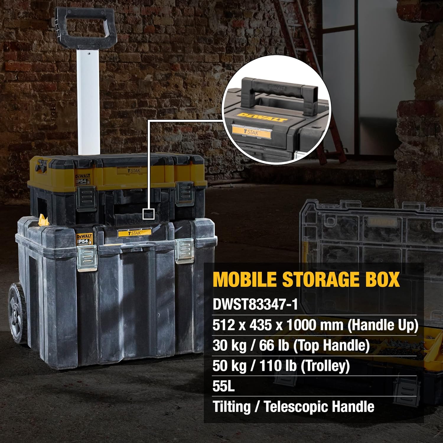 DeWalt DWST83347-1 TSTAK Mobile Storage Box IP54