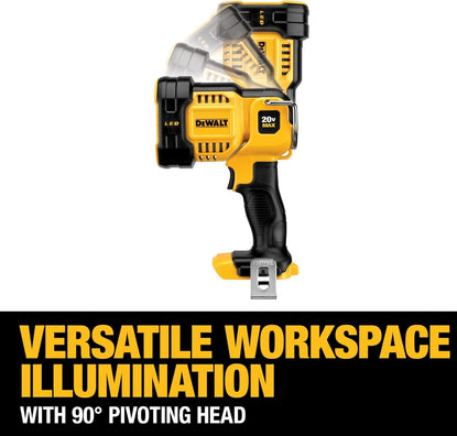 DeWalt DCL043 Cordless Jobsite LED Spotlight / Work Light, Pivoting Head, 1500 Lumens 18V/20V (Bare Tool Only)